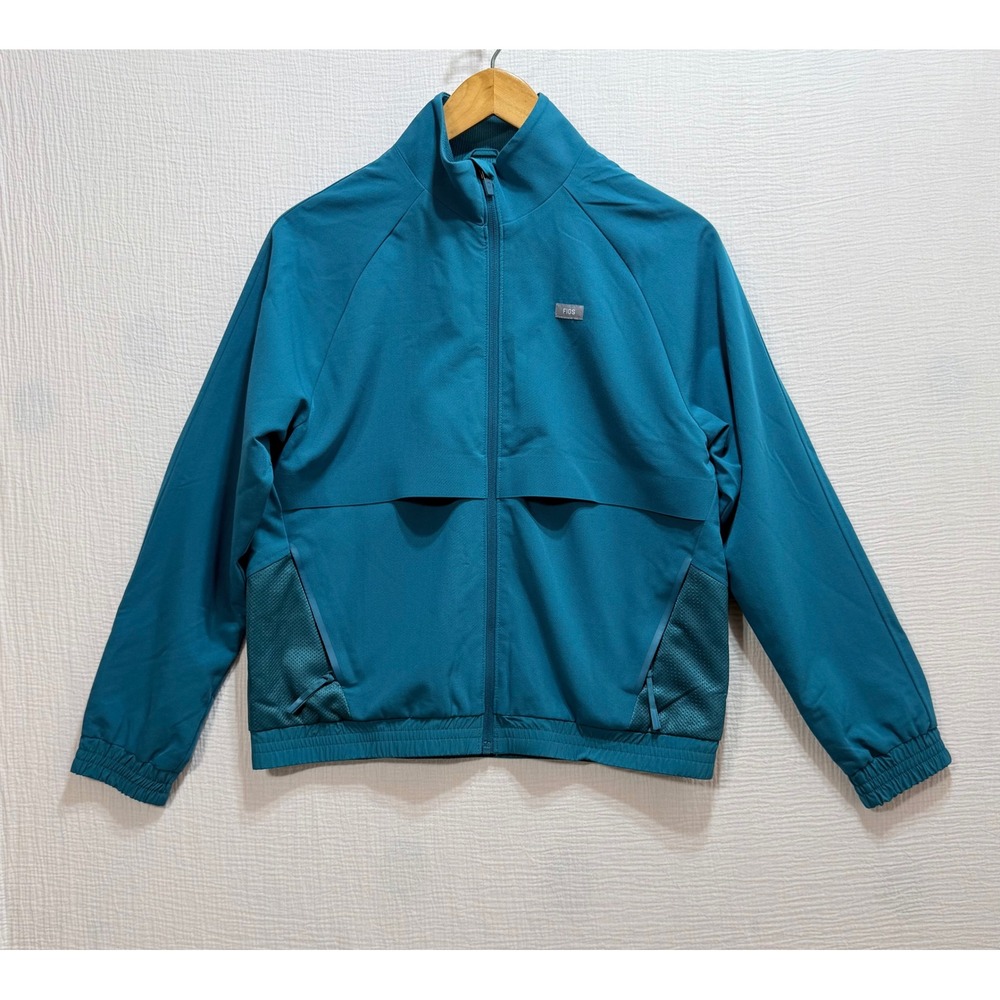 FIGS Scrub Jacket Women XS Teal Blue Sydney Full Zip Medical Healthcare